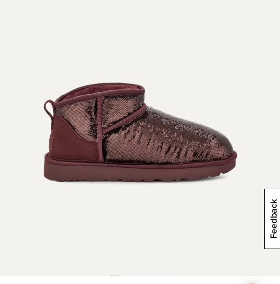 UGG Shoes - NWT Ugg Classic Ultra Mini Mirror Ball Sequin In Color Grape